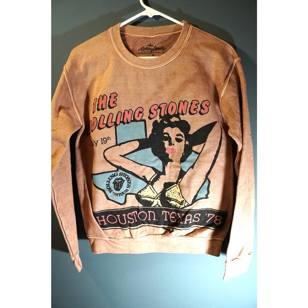 Urban Outfitters NWOT The Rolling Stones Houston Texas 1978 Tour Sweatshirt S